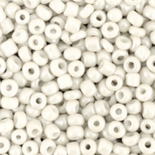 Glass seed beads 8/0 (3mm) White